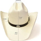 Straw Cattleman Cowboy Hat - Silver Concho Detail