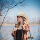 Straw Cattleman Cowboy Hat - Silver Concho Detail