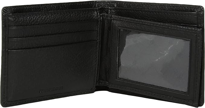 Classic Leather Bifold Wallet with Pull-Out ID Holder