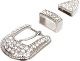 Classic Rhinestone Buckle Set - Buckle, Keeper & Tip