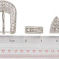 Classic Rhinestone Buckle Set - Buckle, Keeper & Tip
