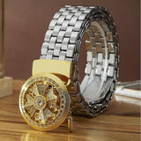 Classic Stainless Steel Ratchet Belt - Adjustable Dress Belt