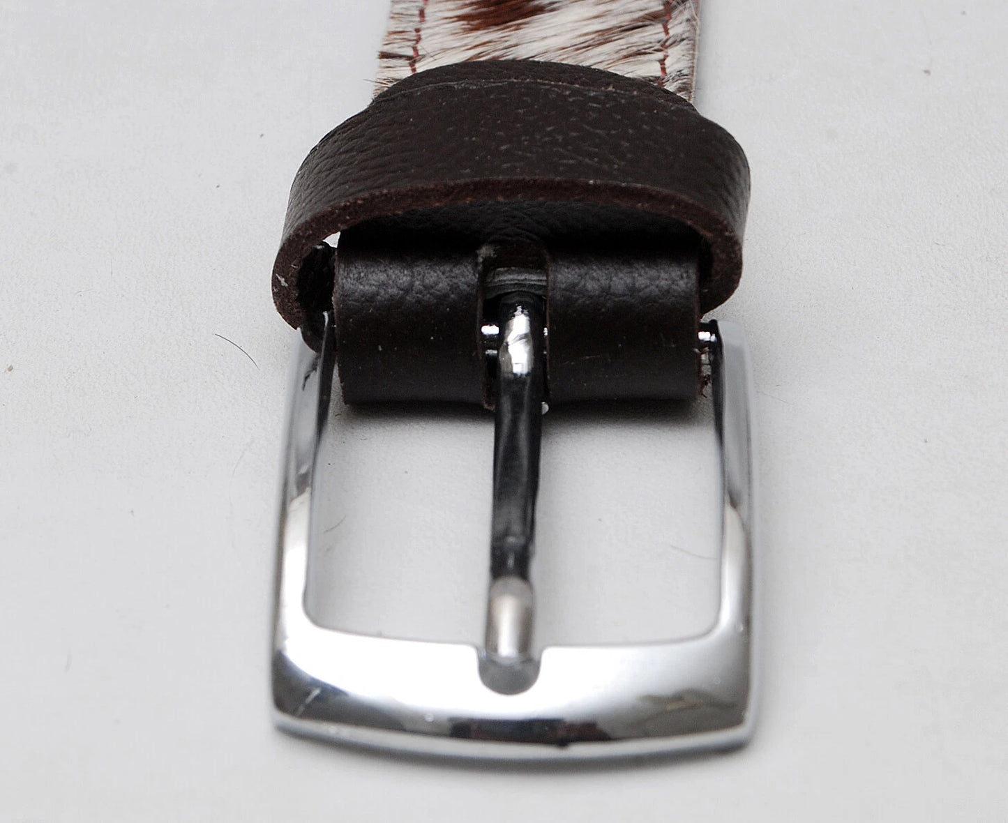 Cowhide Hair-On Leather Belt for Men & Women - Real Leather