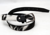 Cowhide Hair-On Leather Belt - Classic Trouser Style