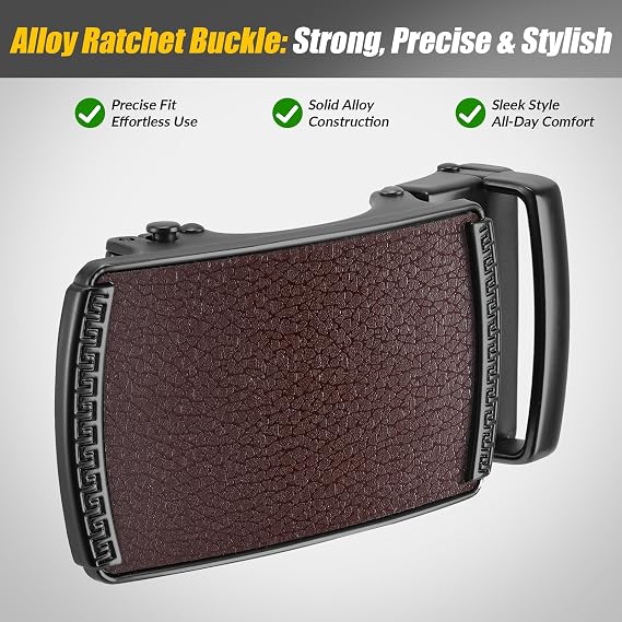 Coffee Tone Ratchet Belt Buckle Replacement 40mm