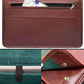 Vintage Leather Crossbody Laptop Satchel – 14" Compact