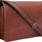 Vintage Leather Crossbody Laptop Satchel – 14" Compact