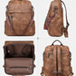 Convertible Leather Backpack Purse for Women - 13" Laptop