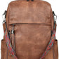 Convertible Leather Backpack Purse for Women - 13" Laptop