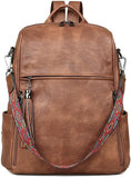 Convertible Leather Backpack Purse for Women - 13" Laptop