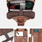 Convertible Leather Laptop Backpack for Women - 15.6
