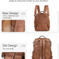 Convertible Leather Laptop Backpack for Women - 15.6