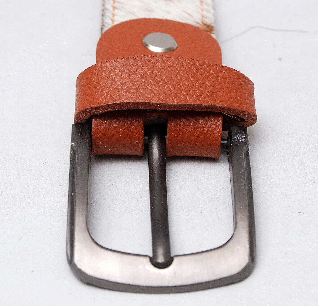 Cowhide Hair-On Leather Belt - Trouser Fit, Extra Sizes
