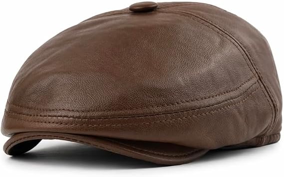 Vintage Leather Ivy Cap - Handmade Gatsby Style