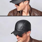 Cowhide Leather Winter Baseball Cap with Ear Protection