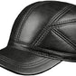 Cowhide Leather Winter Baseball Cap with Ear Protection