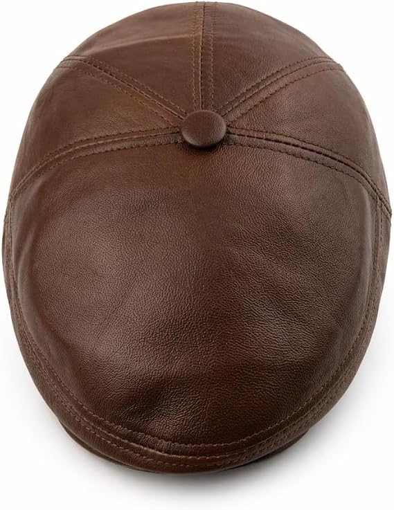 Vintage Leather Ivy Cap - Handmade Gatsby Style