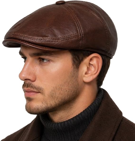 Vintage Leather Ivy Cap - Handmade Gatsby Style