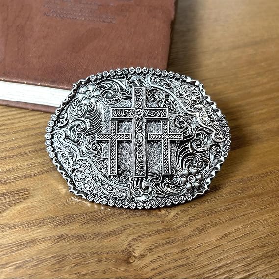Religious Cross Western Belt Buckle – Rodeo Cowboy Style