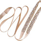 Crystal Pearl Bridal Sash Belt - Handmade Wedding Ribbon