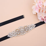 Crystal Pearl Wedding Gown Belt - Handmade Bridal Sash
