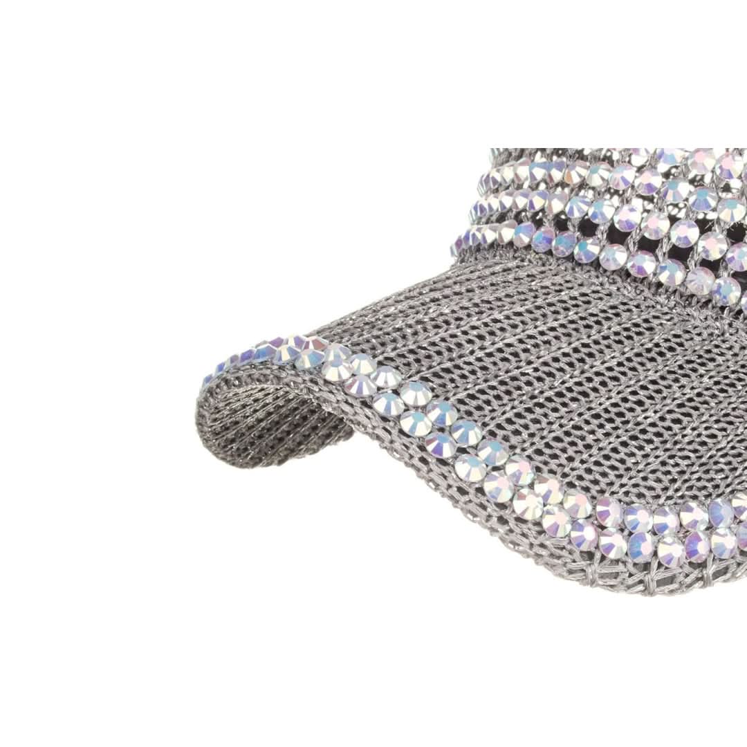 Dazzling Rhinestone Ponytail Cap – Adjustable, Breathable Mesh