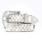 Western Rhinestone Belt - White Heart Buckle Statement