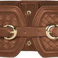 Double Gold Buckle Corset Belt - Braided Waspie Belt
