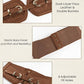 Double Gold Buckle Corset Belt - Braided Waspie Belt