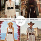 Double Gold Buckle Corset Belt - Braided Waspie Belt