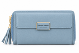 Small Blue Crossbody Phone Wallet Purse with 12 Card Slots