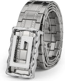 Stainless Steel Letter Buckle Dress Belt - Adjustable