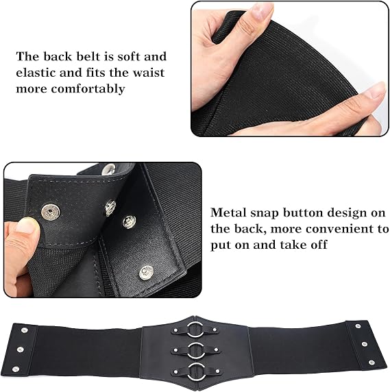 Women's Heart-Ring Metal O-Ring Corset Waistband