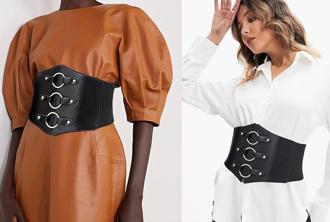 Women's Heart-Ring Metal O-Ring Corset Waistband