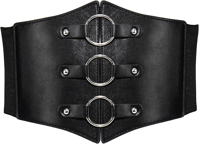 Women's Heart-Ring Metal O-Ring Corset Waistband