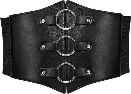 Women's Heart-Ring Metal O-Ring Corset Waistband