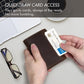 Embossed American Flag Trifold Leather Wallet with RFID Blocking