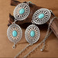 Embossed Concho Chain Belt - Silver & Gold Western Belt