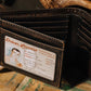 Embossed Deer Double-ID Bifold Leather Wallet