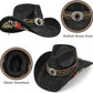 Embroidered Straw Western Hat - Rhinestone Cowboy Style