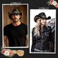 Embroidered Straw Western Hat - Rhinestone Cowboy Style