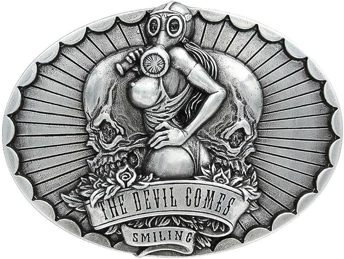 Engraved Replacement Belt Buckle - Skull & Western Motifs