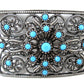 Faux Turquoise Filigree Western Belt Buckle