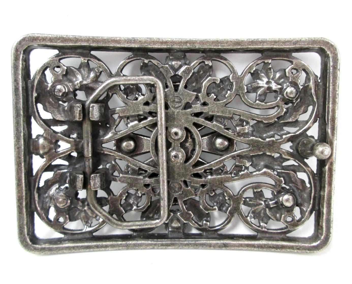 Faux Turquoise Filigree Western Belt Buckle