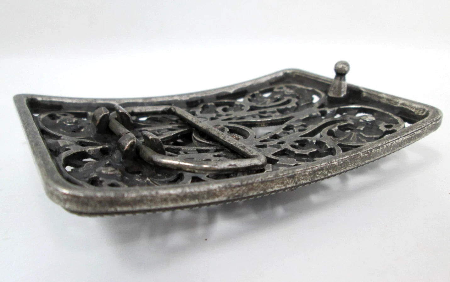 Faux Turquoise Filigree Western Belt Buckle