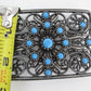 Faux Turquoise Filigree Western Belt Buckle