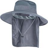 UPF 50+ Fishing Sun Hat with Neck Flap - Foldable