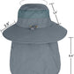 UPF 50+ Fishing Sun Hat with Neck Flap - Foldable