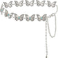 Floral Concho Waist Chain - Vintage Silver Western Belt
