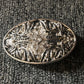 Floral Filigree Bling Belt Buckle - Silver Metal